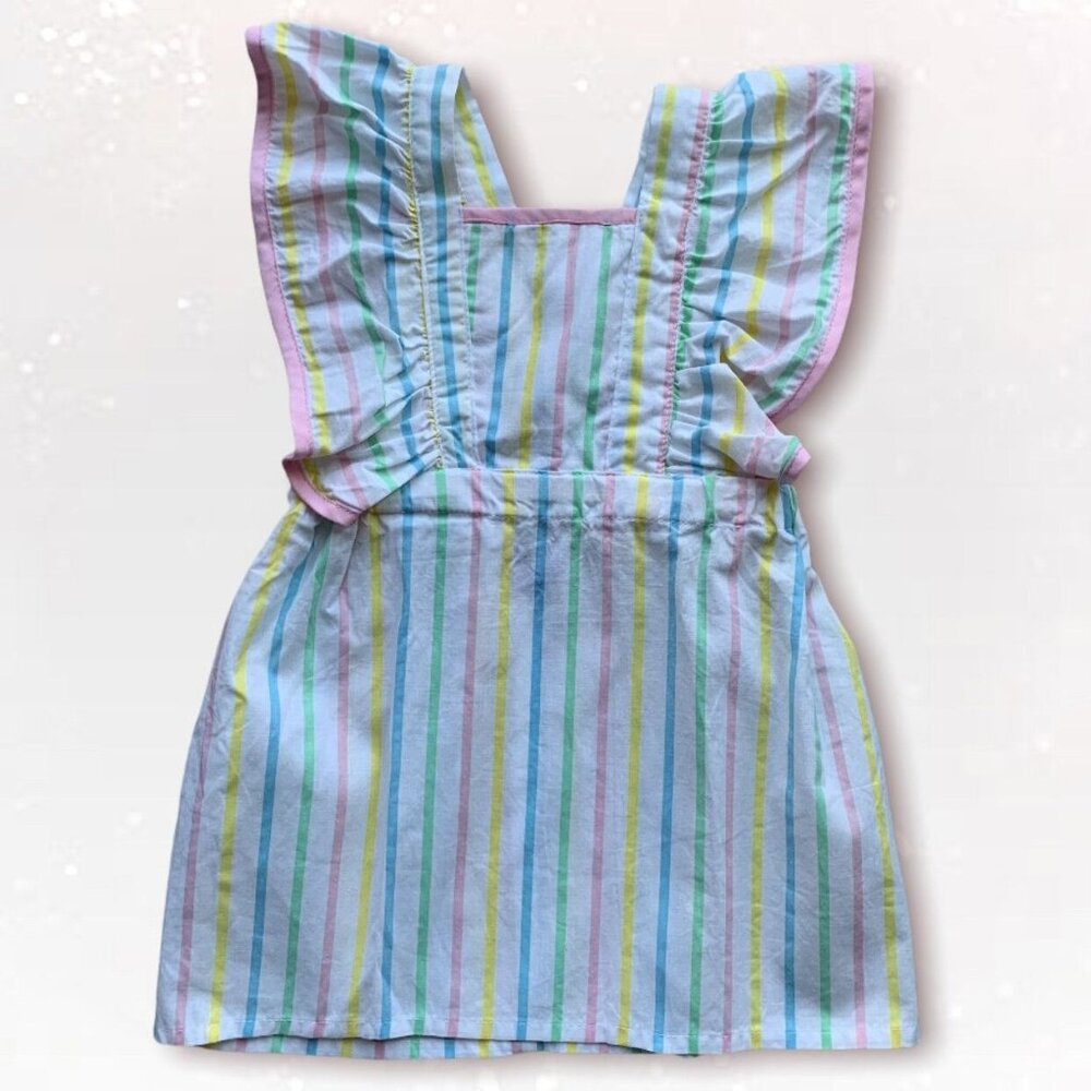Bonafide Mama Handmade Striped Pinafore Dress